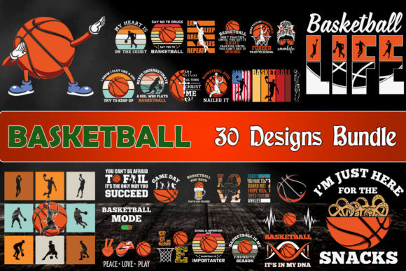 Basketball Bundle SVG 30 Designs for Graphics & Crafts