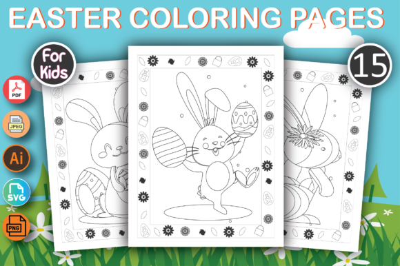 Easter Coloring and Activity Pages Graphics Review