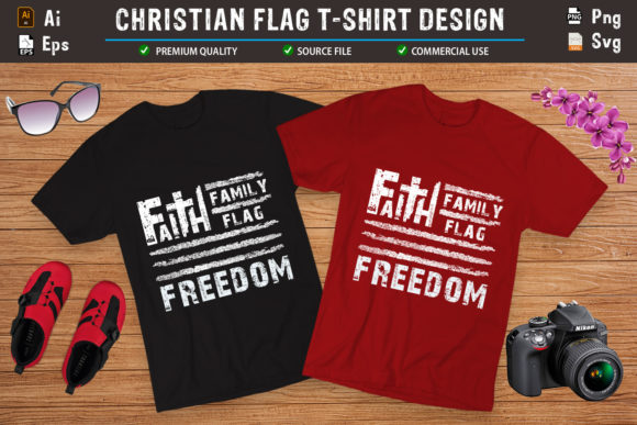 Faith Family Flag Graphics & Print Templates Review