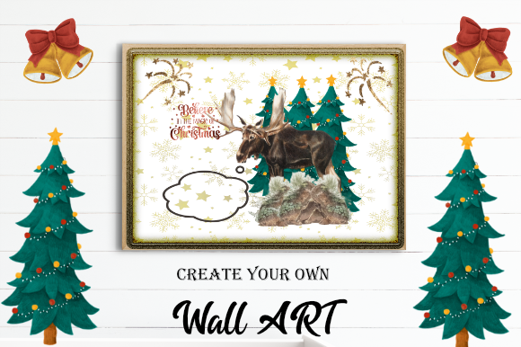 Moose Christmas Time Graphics & Illustrations