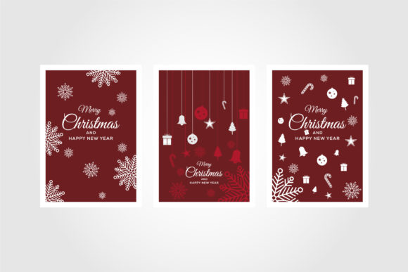 Set of Three Card Merry Christmas Design: Graphics Review